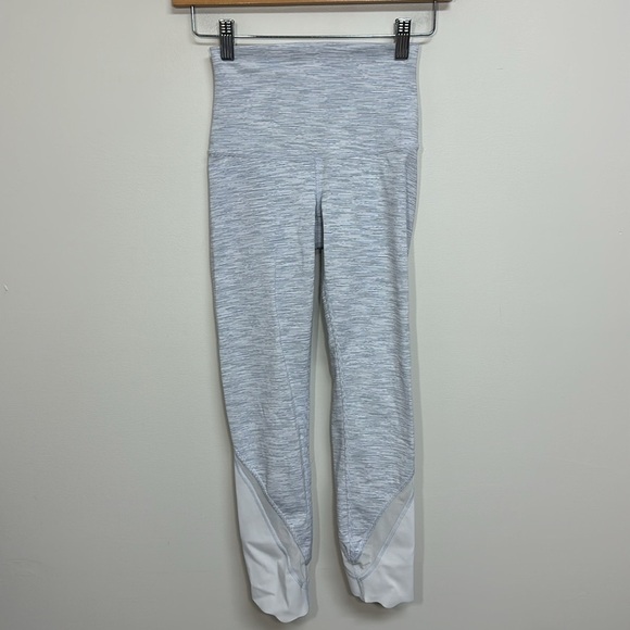 Lululemon Wunder Under Crop II Scallop 23" Wee Are From Space Silver Spoon - Picture 4 of 8